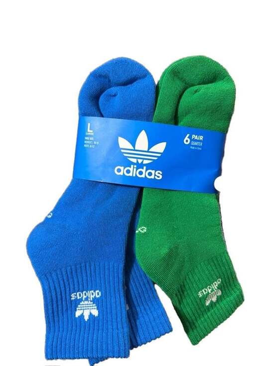adidas Other - adidas Originals Trefoil Quarter Socks 6-Pack - Multicolor Size Large